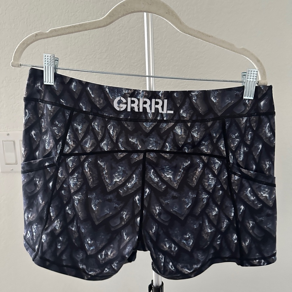 Grrrl dragon scale athletic shorts
